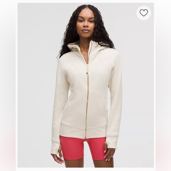 NWT Lululemon Scuba Full-Zip Hoodie *Plush - 12 Heathered Bone/Gold - Picture 1 of 4